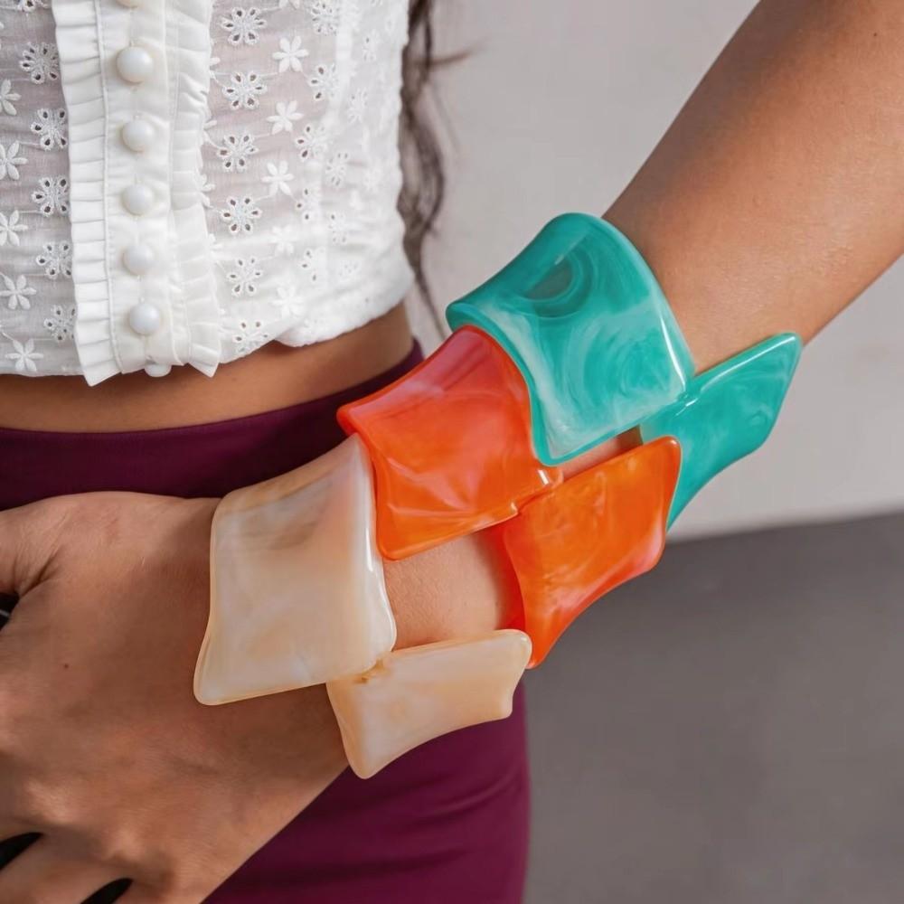 Large Geometric Bracelet Open Design Street Shot Jewelry Fashion Open Bangle For Women Gift