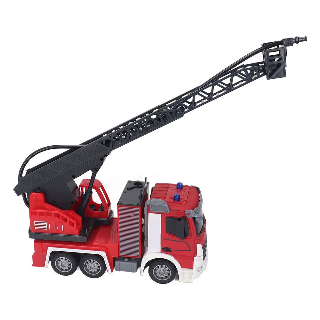 Fire Engine Toy with Light Sound Working Water Pump Ladder Remote Control 2.4G Simulation Toy Model