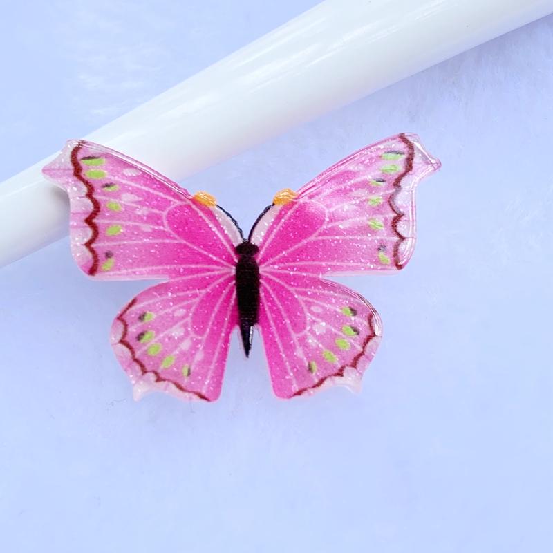 10Pcs Kawaii Cute Mixed Colorful Butterfly Flat Back Resin Cabochons Scrapbooking DIY Jewelry Craft Decoration Accessorie D94
