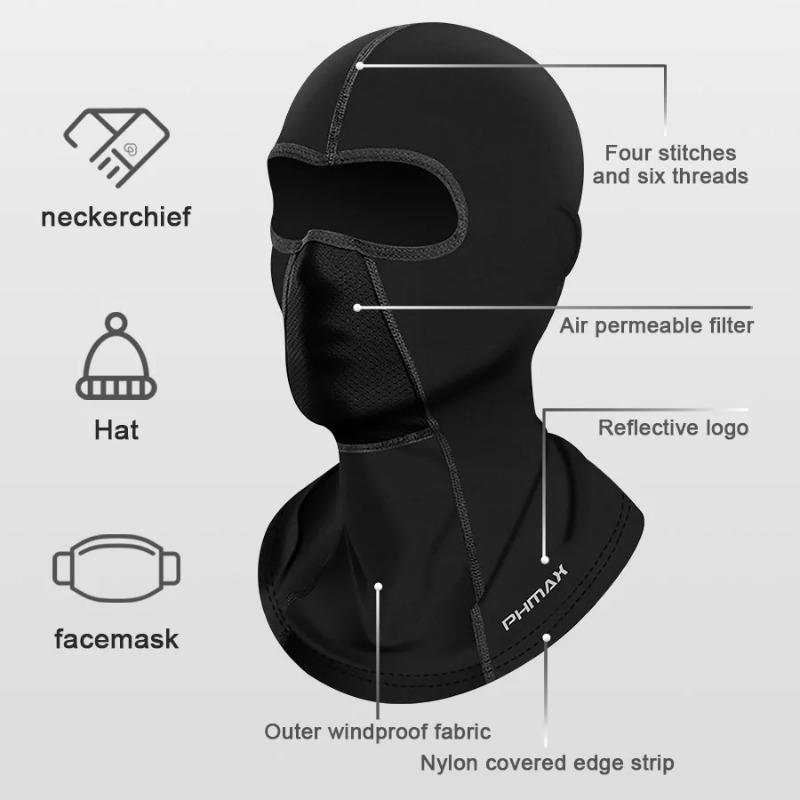 PHMAX Balaclava Winter Warm Cycling Mask Windproof Breathable Full Face Bicycle Mask Road Bike Motorcycle Scarf Ski Headwear