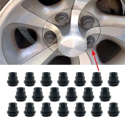 24mm Vehicle Hub Lug Nut Covers Plastic Anti Rusts Protective Caps for Multiple Models Truck Wheel Maintenance 15661036