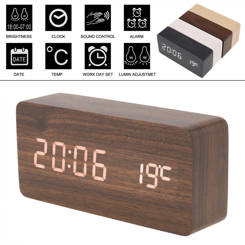 Shxx Alarm Clock Travel Ultra Small With Snooze And Light Function 