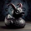 Anatra Diavolo Scultura Gotica Statuette da Collezione Decorativa Morte Rock Statua Anatra Ornamento Accessorio Auto Ornamento Cruscotto