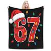 Funny Six Seven 67 Meme Fleece Blanket Throw Blankets for Home Hotel Sofa 150*125cm Bedspreads