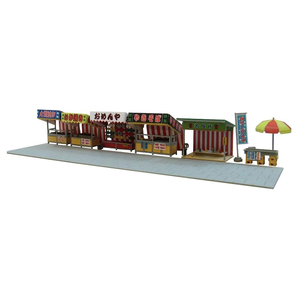 Sankei Nostalgic Diorama Series Street Stall Set A Papercraft 1/150