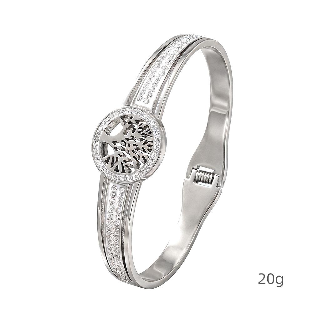 European and American High-end Tree of Life Women's Jewelry Gold Titanium Steel Bracelet