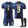 Coupe du Monde de la FIFA 2026 Brésil Extérieur #9 ENDRICK Ensemble Maillot d'Entraînement Sportif avec Chaussettes Adolescents Enfants Adultes Nom Personnalisé Tenues de Football