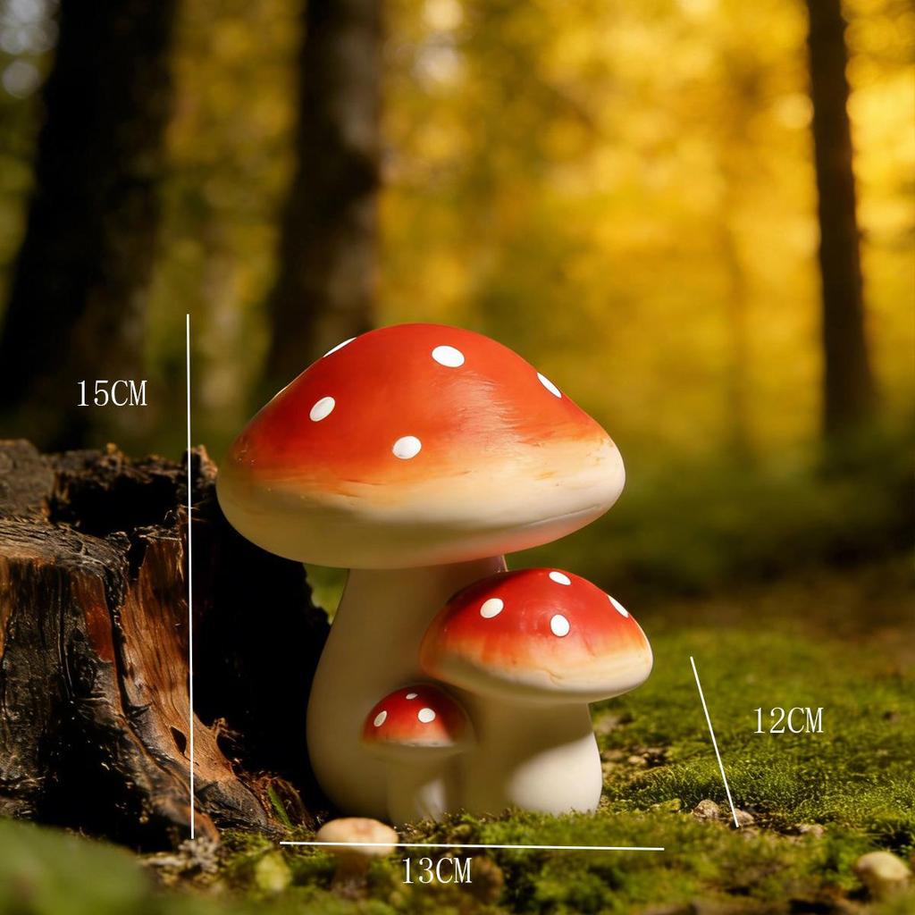 Outdoor Garden Ornaments: Simulated Mushroom Bonsai Decorations for Courtyard Landscaping