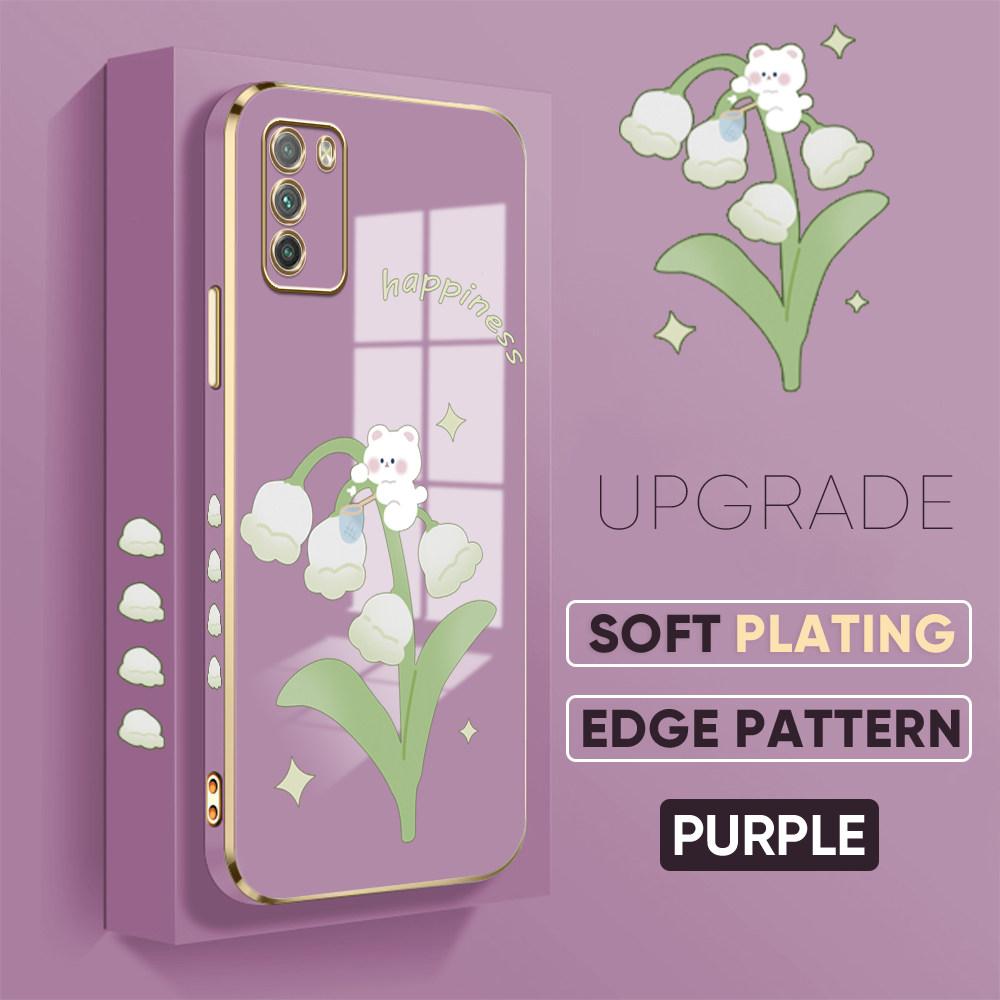 Colorful Printing Patterns Square Edge Pattern Casing Plated Phone Shell Luxury Plating Soft Phone Case for Huawei Honor Xiaomi Redmi