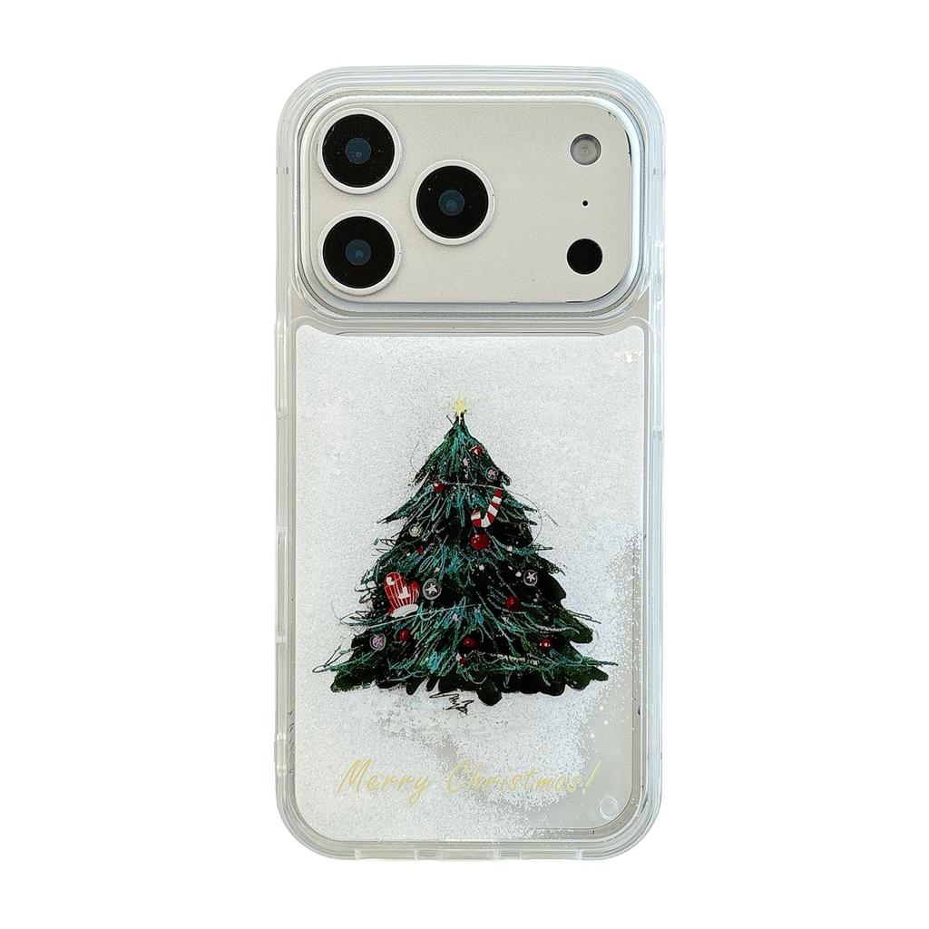 Holiday Tree Glitter Sand Case for iPhone 17 Pro Max/16 Pro Max/14 - Anti-drop Protection