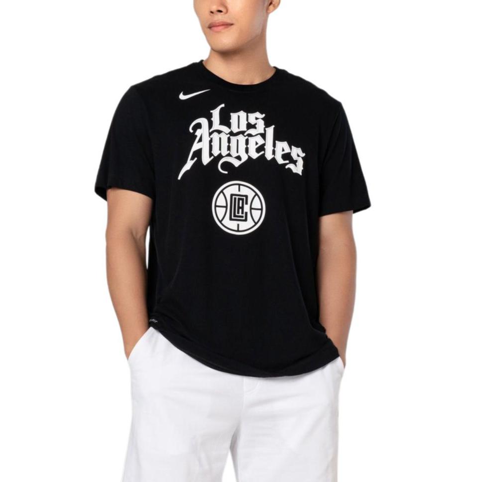 Nike LA Clippers Basketball Print Short Sleeve T-Shirt Men Tops Black CT9824-010