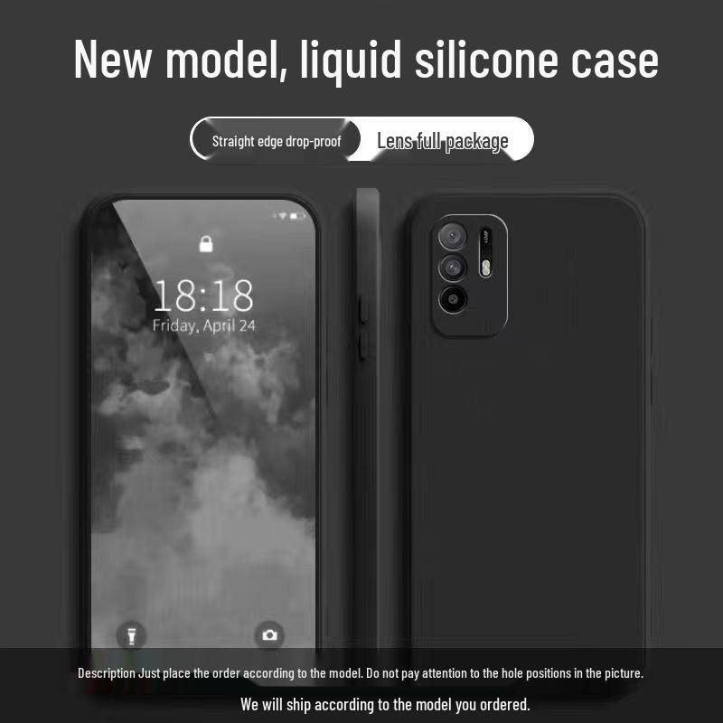 Oppo Reno5 Z Rubik's Cube Liquid Full-Coverage Protective Case, Solid Color, Soft Shell