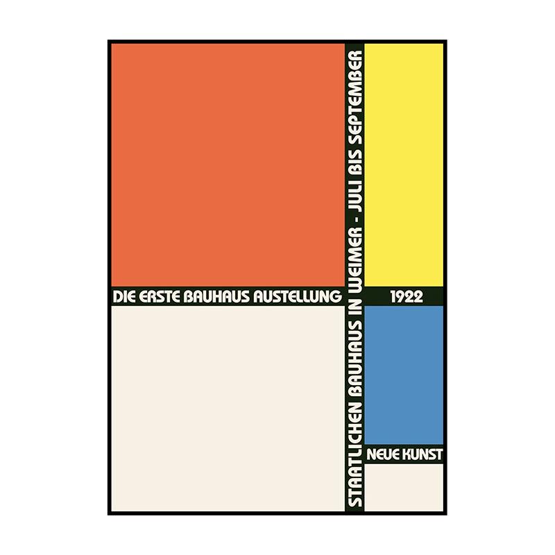 Bauhaus Exhibition Poster Minimalist Interior Canvas Painting Vintage Modern Print Wall Art Picture for Room Home Decoration