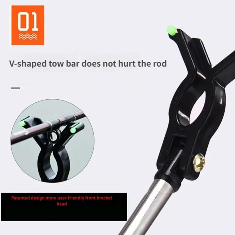 Rafts Ice Fishing Stand Fishing Rod Holder Rack with Adjustable Angles Enhances Grip And Stability For Outdoor Fishing