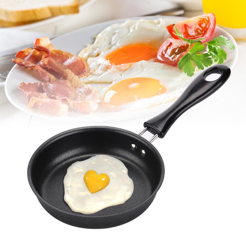 12cm Mini Portable Camping Cooking Steak Frying Pan Nonstick Frying Egg Pan Omelet Pan Gas Stove Induction Hob Kitchen Cookware