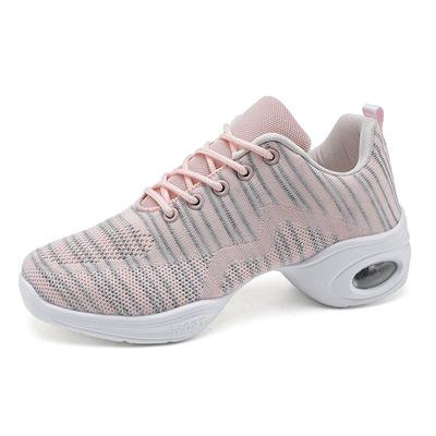 Tanzen schuhe frauen weiche sohle net oberfläche erhöhen hohe fly weben casual große größe 42 frauen schuhe atmungsaktiv neue