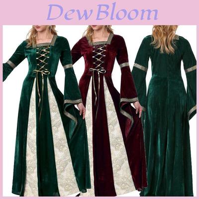 Renaissance Königin Kostümkleid Aus Samtstoff Für Thematische Bühnenauftritte