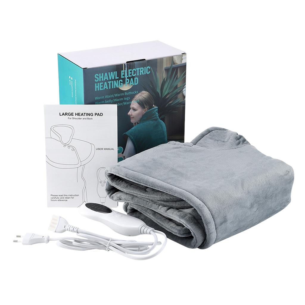 Podgrzewana podkładka na szyję i ramiona oraz plecy z 10 ustawieniami temperatury i odliczaniem czasu, ulga w bólu pleców/szyi/ramion, prezent świąteczny dla mamy
