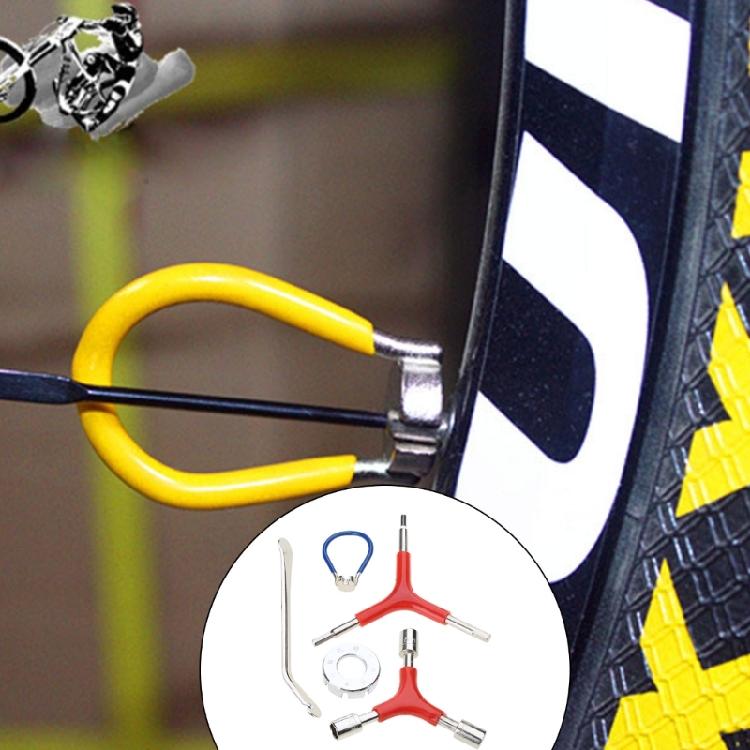 Bicycles Spoke Tension Meter Wrench Repair Tool Set Adjustment Bikes Bicycles Spoke Indicator Tensiometer Wrench Wheel