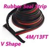 4M/13FT Car Door Seal Strip Rubber Weather Stripping Black V Shaped Rain Dust *1
