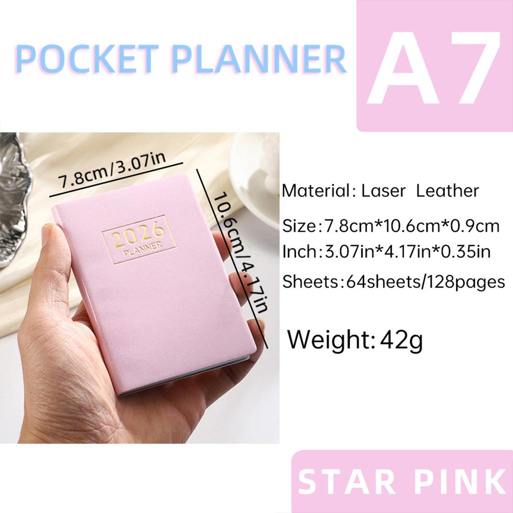 2026 Mini Pocket Planner Calendar To Do List Daily Task Checklist Planner for Home School Office Pocket Planner Calendar