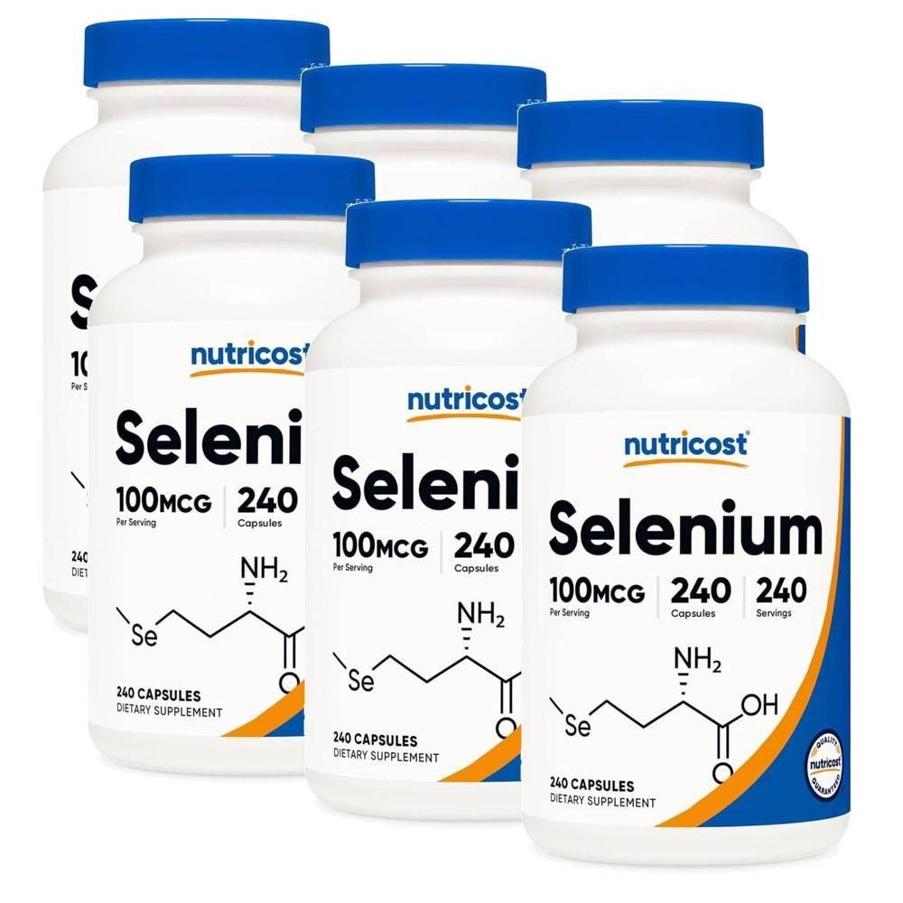 Nutricost Selenium Supplement 100mcg Capsules 6 Pcs 240 Tablets