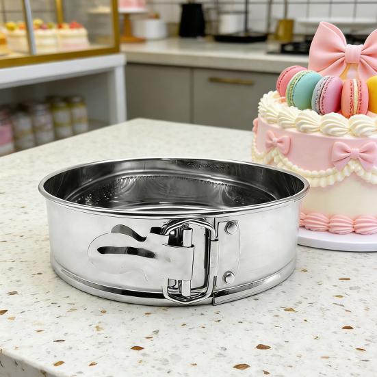 Yousheng Tårtform Set Mousse Chiffon Födelsedag Bröllopstårtor Non-Stick Bakform 4-10 Tum Rostfritt Stål Fjäderlås Bakverk Köksredskap