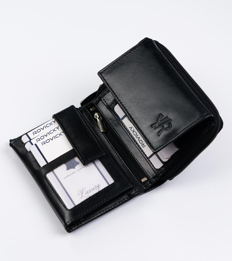 Leather Wallet 1509-GOAN-5313 Black