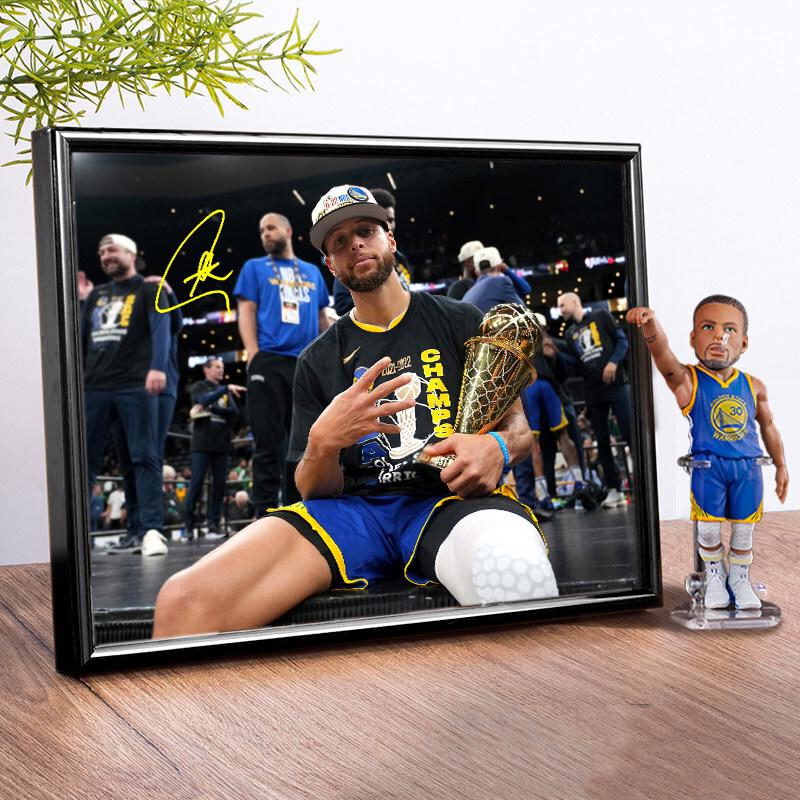 Brangdy Stephen Curry Autographed Framed Poster