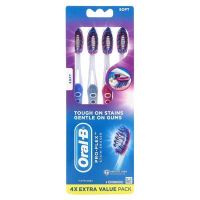 Oral-B, Pro-Flex Zahnbürste, weich, 4 Zahnbürsten
