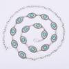 Metal Waist Chain Women'S Dress Waist Decoration Retro Silver Hook Adjustment Belt Five Optional