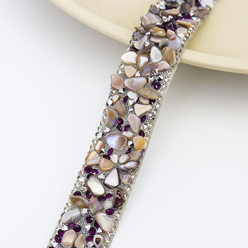 1 Yard Colorful Self Adhesive Crystal Rhinestone Trim Colorful Stone Diamond Sticker Sewing Drill Tape Diy Dress Car Phone Decor