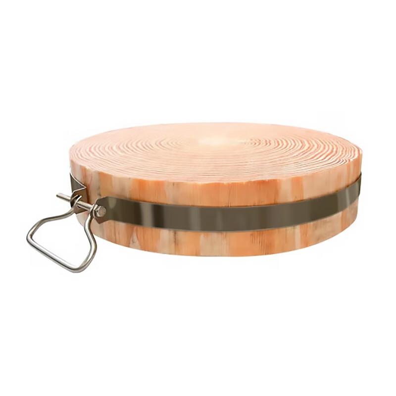 Bingyue Round Pine Wood Chopping Board with Steel Ring Handle