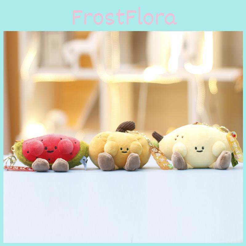 Watermelon Plush Toy Gift For Girls Soft Short Pile Cartoon Backpack Charm