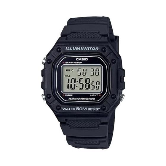 [Casio] СТАНДАРТНЫЙ ЦИФРОВОЙ Casio Standard Digital W-218H-1A Часы Мужские Женские Дешевые Casio Дешевая Цена Черный Черный [Параллельный Импорт]