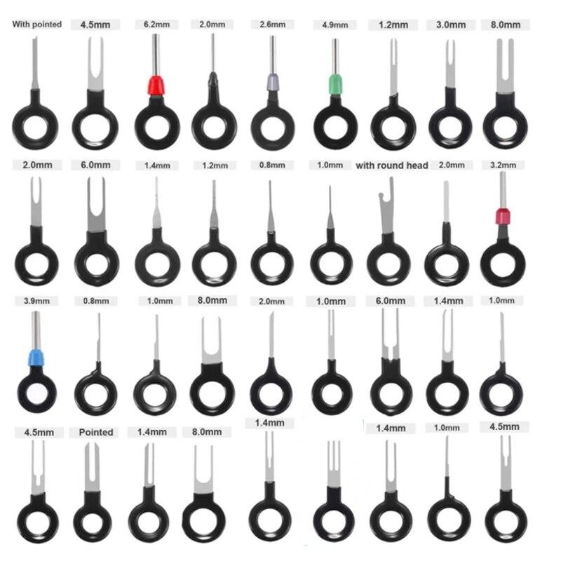 41pcs Car Terminal Removal Kit Wiring Crimp Connector Pin Extractor Puller Terminal Repair Professional Tools | PH