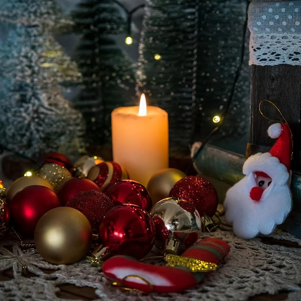 50pcs Classic Christmas Ornament Set, 4cm Electroplated Painted Holiday Decor Balls for Tree for Halloween, Valentine's & Thanksgiving Celebrations