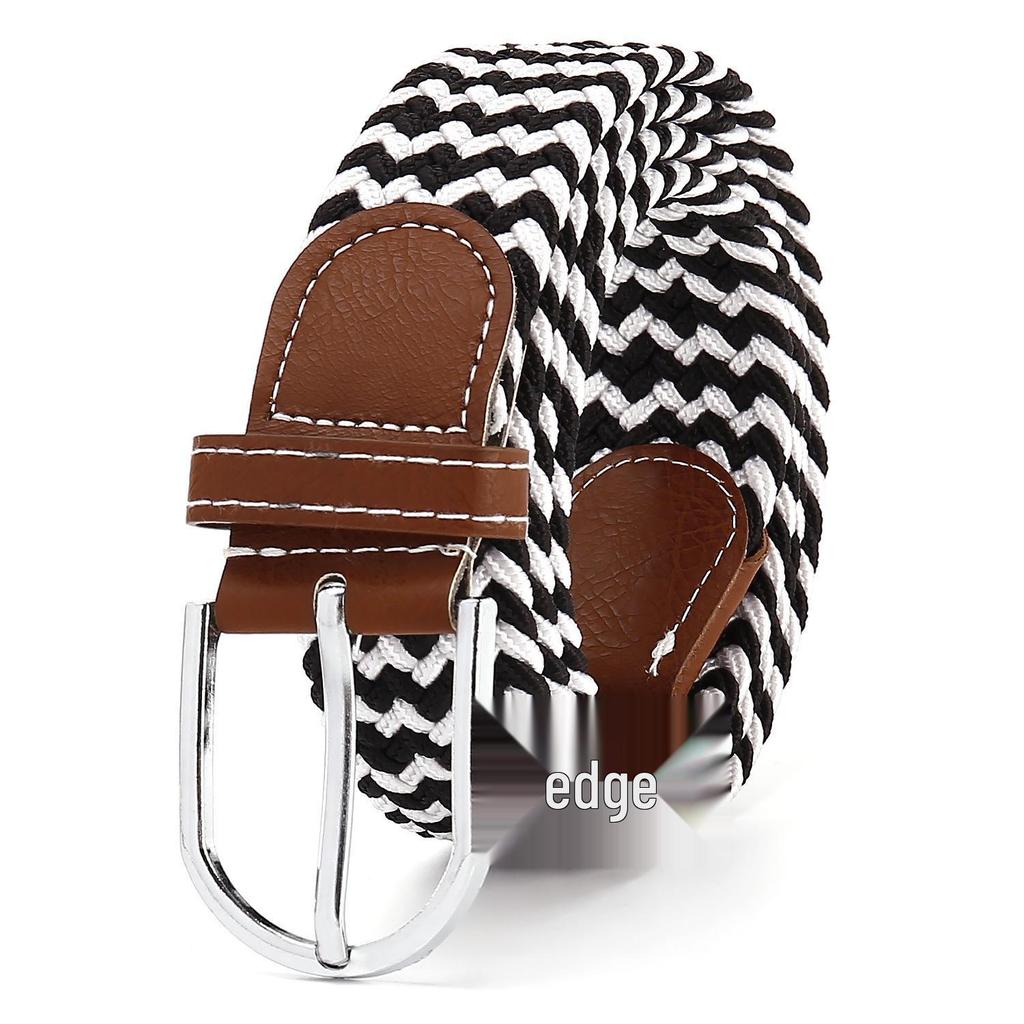 New Elastic Braided Cotton Belt with Alloy Pin Buckle - Versatile for Children's Wear