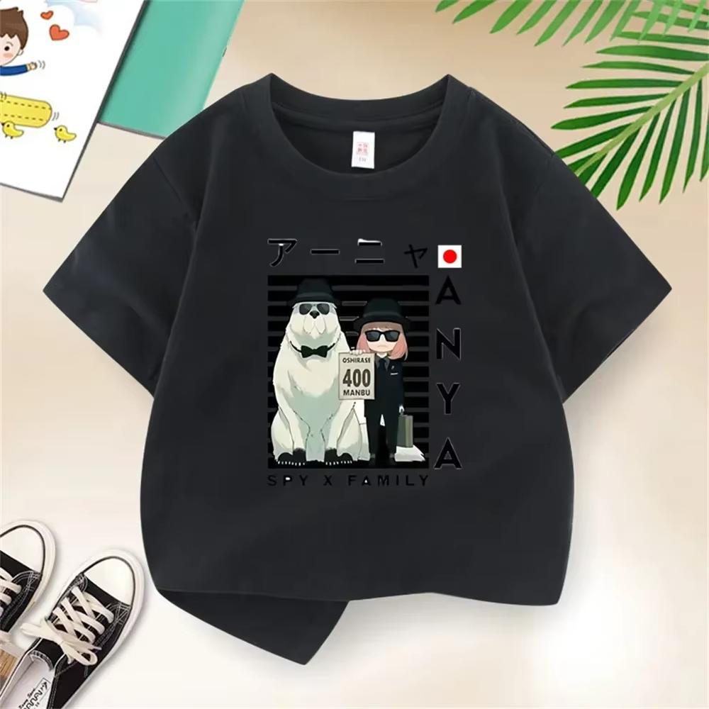 Summer Pure Cotton Tshirts for Unisex and Women Spy Style Fashionable Style Elegant Top Cartoon Style Casual Shortsleeved S
