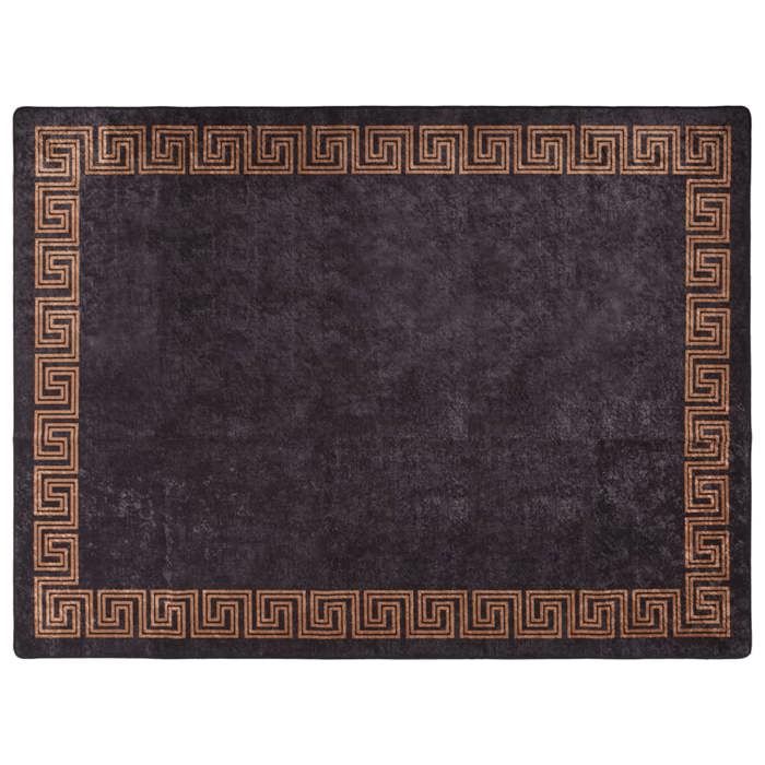 VidaXL Tapis lavable noir et doré 400x300 cm antidérapant 136629