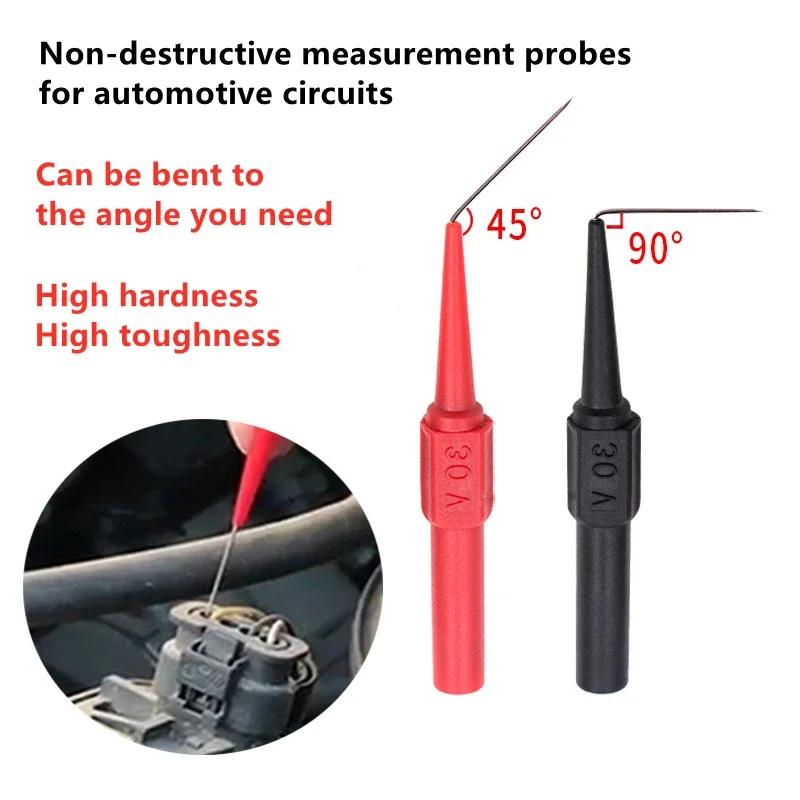 30V diagnostické nástroje Multimetr Prodloužení testovacího vodiče Zadní propichovací hrot jehly Sondy Autotools Automotive Auto Kit Machine