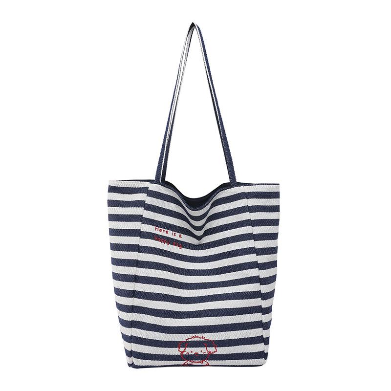 College-style Letter-shaped Tote Bag A Casual Large-capacity Bag