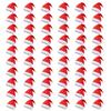 60pcs Christmas Santa Hats Soft Polyester Non-Stretch Fabric Christmas Decorations Gifts for Adults Children Christmas Clothes