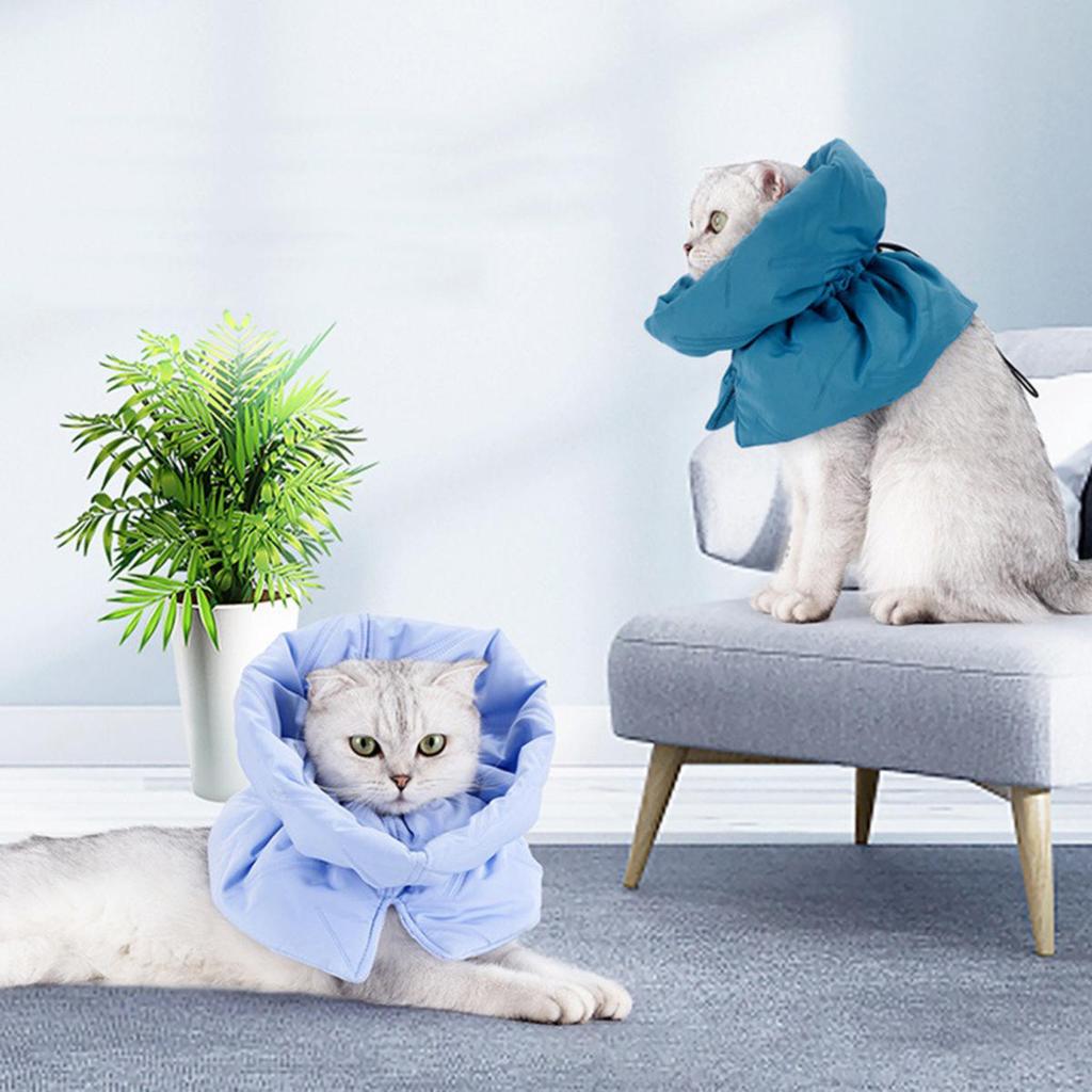Anti Licking Scarf Sterilization Cats Ring Pets Warmth Head Cover Cat Anti-Bite Adjustable Pet Cone Elizabethan Collar