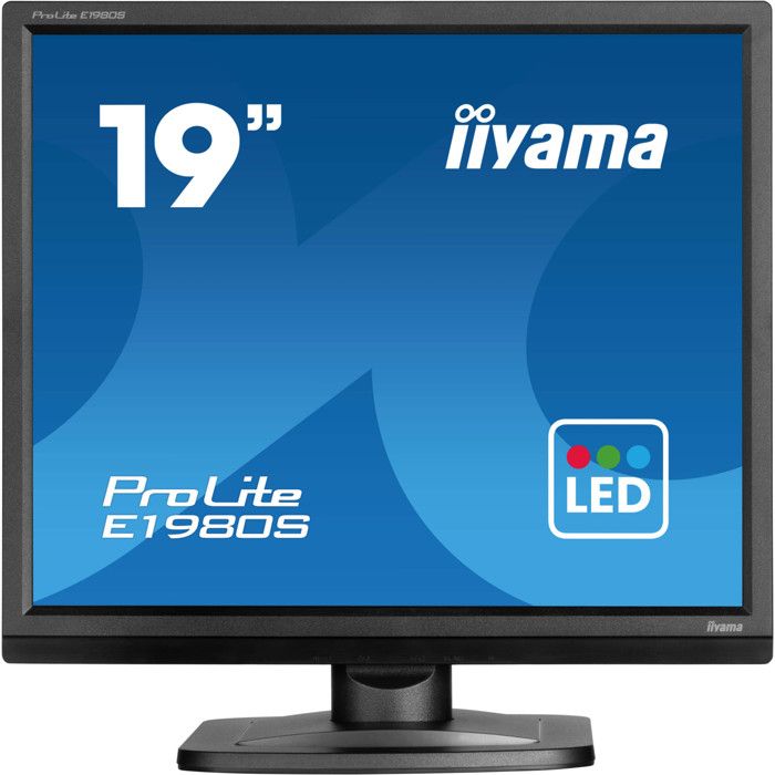 Iiyama ProLite E1980S-B1 Monitor PC 19" 1280x1024 LED VGA HDMI DisplayPort Nero