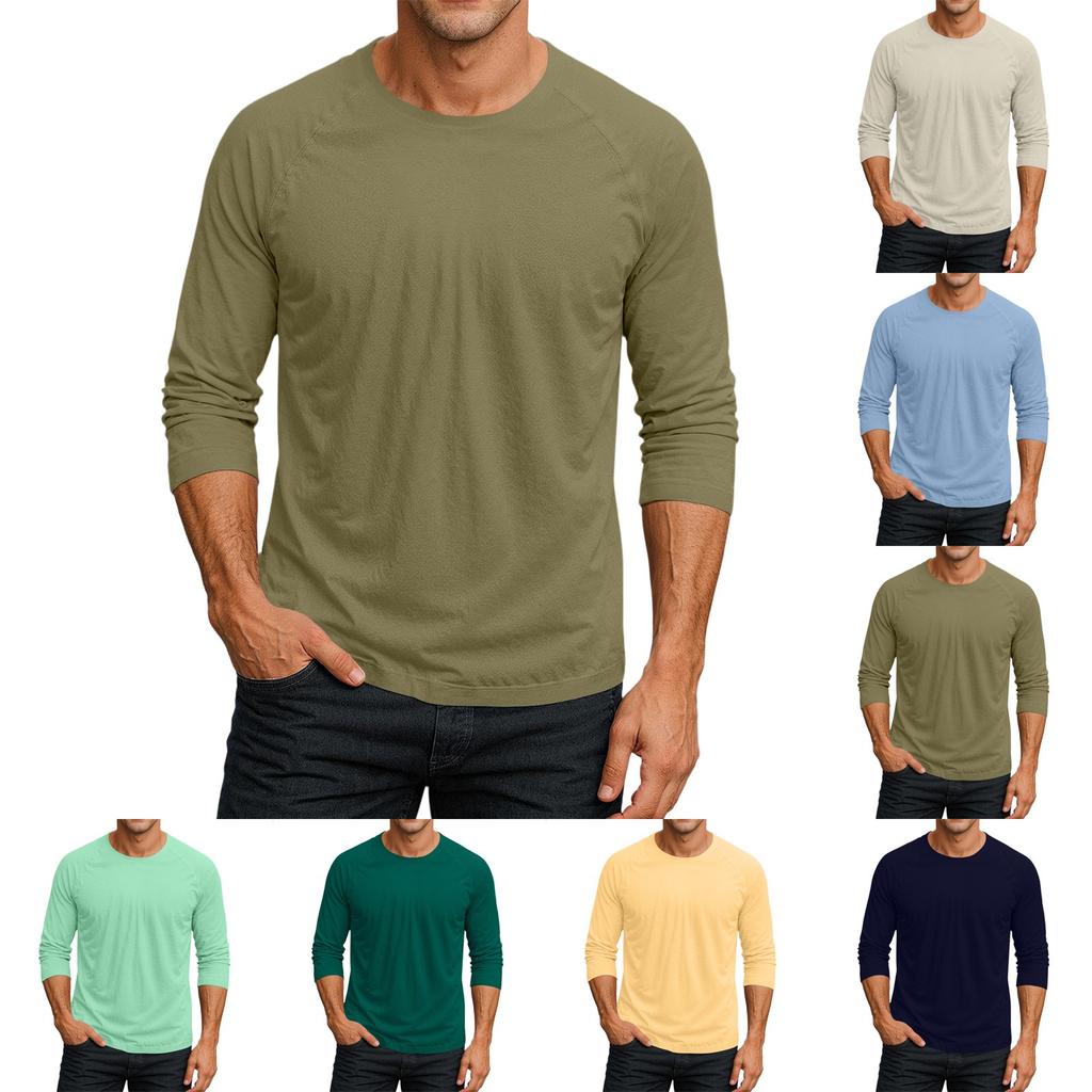 Men's Round Neck Plunger Sleeve T-Shirt Top