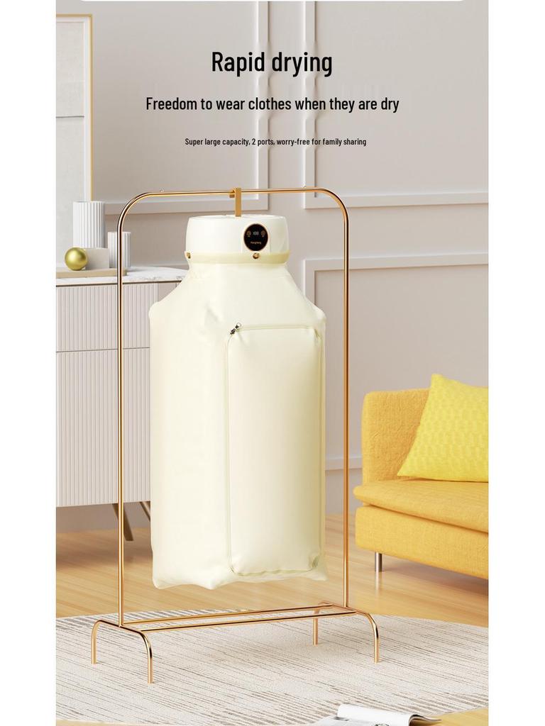 Portable Foldable Remote Control Ion Clothes Dryer for Home & Dorm
