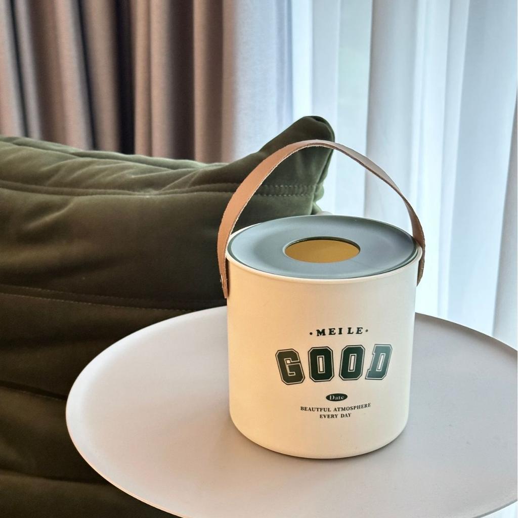 Modern Portable Round Toilet Roll Paper Container Living Room Bedroom Napkin Holder Home Toilet Paper Storage Desktop Tissue Box