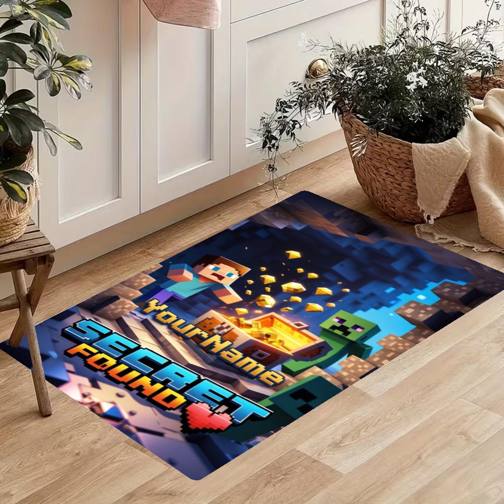Minecraft Customize Your Name Kitchen Rug Runner Rug Laundry Mat Hallway Entryway The Best Gift Choice