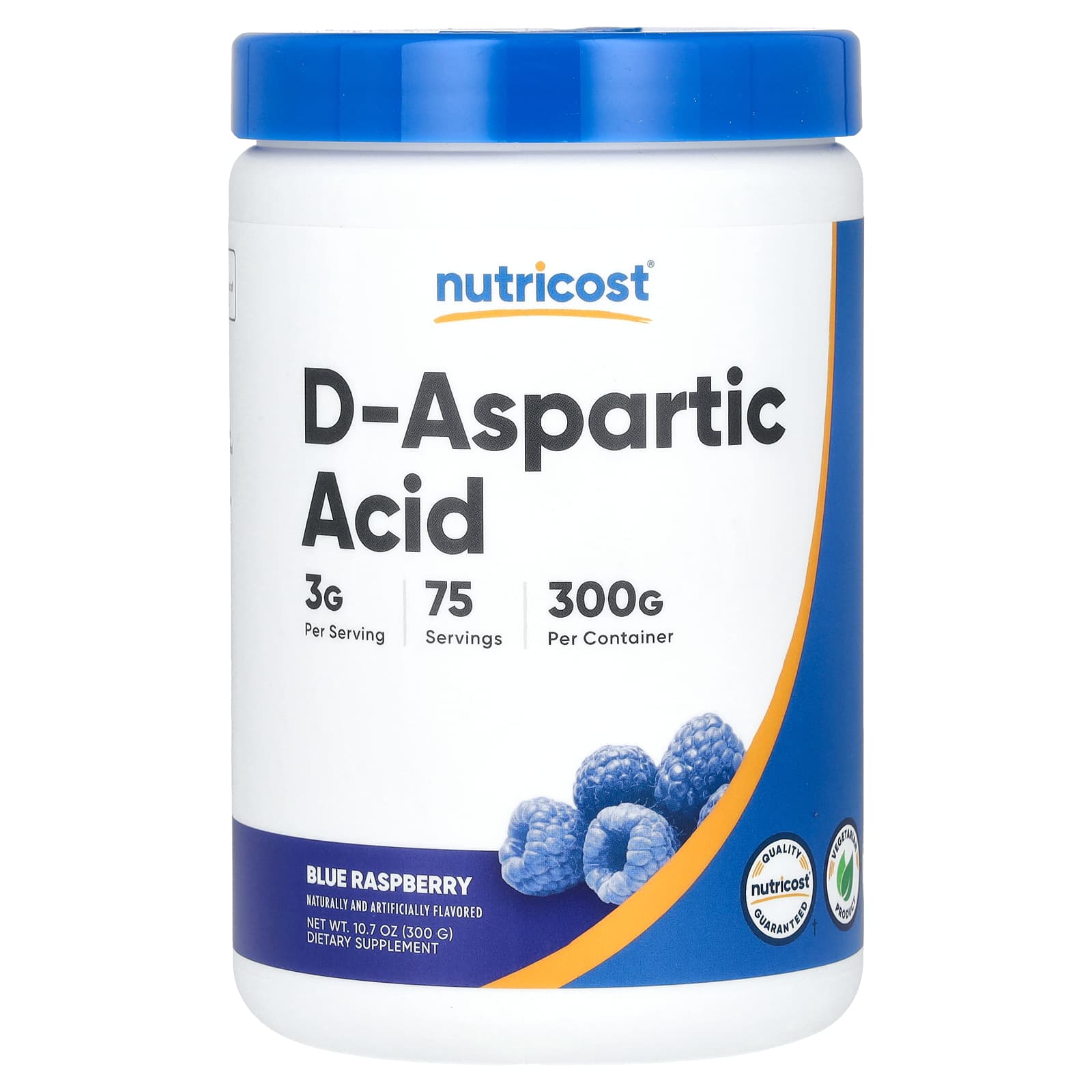 

D-Aspartic Acid, Blue Raspberry, 300G (10.7Oz)